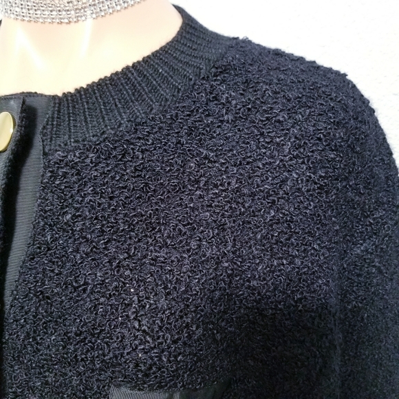 Vintage retro 80's glam black sweater top blouse - Picture 2 of 5